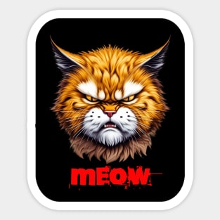 This cat is PISSED! Sticker